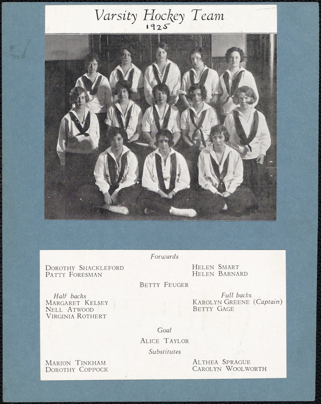 Varsity hockey team, 1925