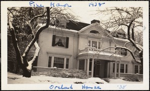 Pine Manor 1938. Orchard House '38