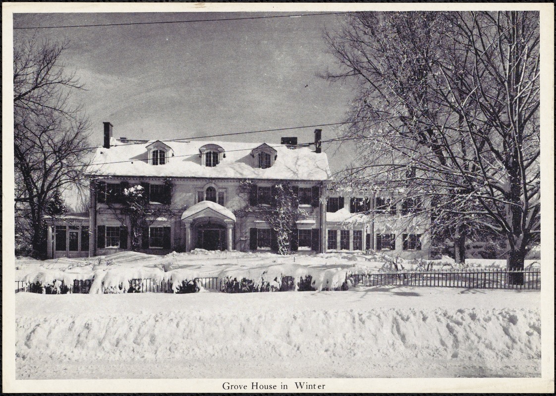 Grove House in winter