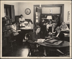Pine Manor, old library - 1954