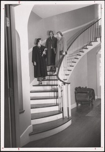 Students: buildings: interior, fall of 1952, Westlea staircase