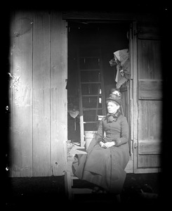 Stella good sitting in doorway