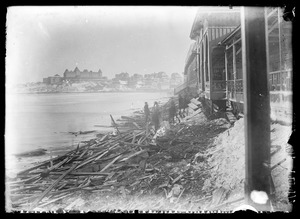 Wreckage at Hotel Nantasket after storm of 1898