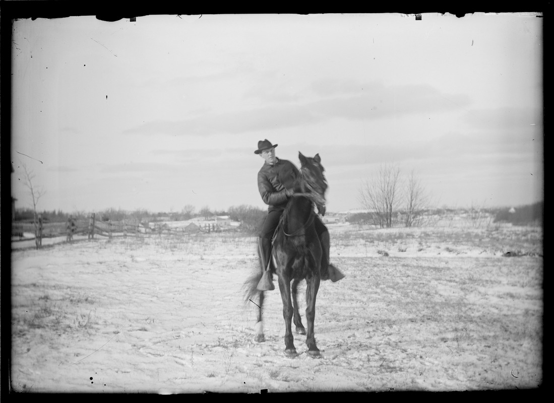 Unidentified man on horse