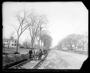 The street while the electric road was being put in