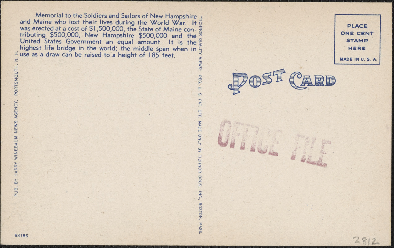Memorial Bridge between Portsmouth, N.H. and Kittery, ME
