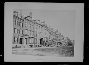 Copy negative of ca. 1870 photo titled "Beacon St. looking toward Charles St."