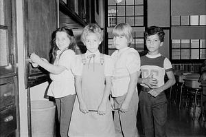 Sharpening a pencil, first grade