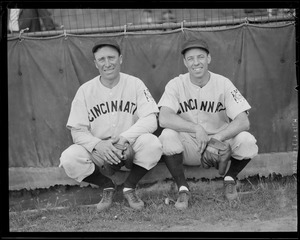 Two Cincinnati players, Braves Field