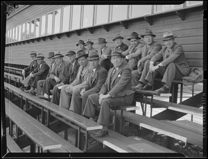 Men in stands, possible old-timers