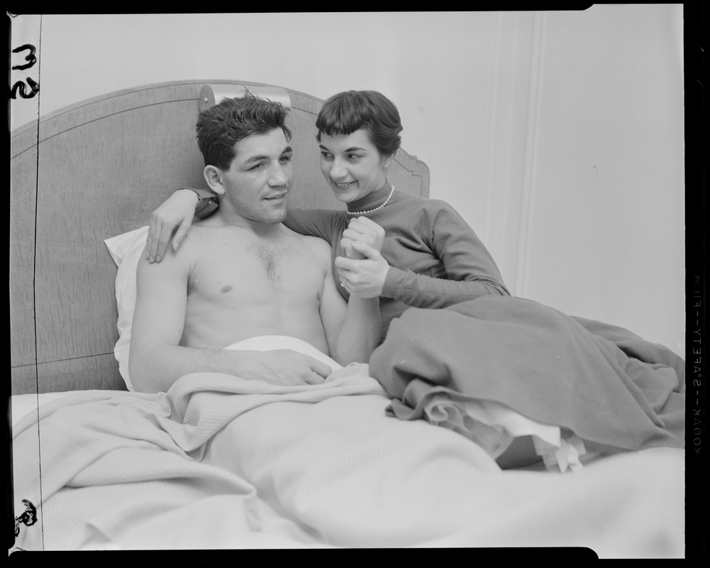 Tony DeMarco's fiancée and Joannie Costonas, joins him in the morning in his room at the Statler following his knockout of Johnny Saxton