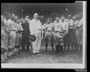 John L. Sullivan with Braves and Cubs, probably Braves Field