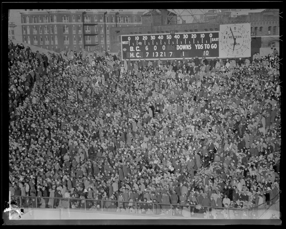Crowd at Boston College - Holy Cross game, Fenway Park (probably Nov. 1942, famous Coconut Grove game)