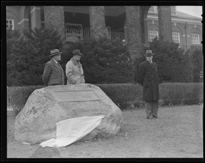 Unveiling plaque, prob. Yale