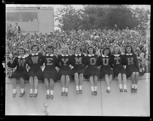 Weymouth High cheerleaders and football game