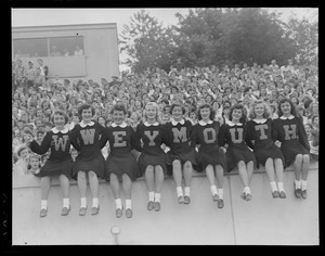 Weymouth High cheerleaders and football game