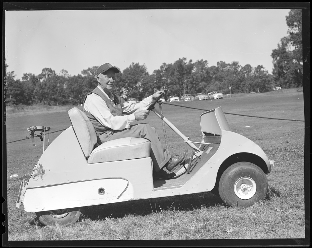 Man in a golf cart