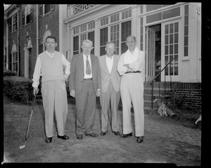 Men outside clubhouse