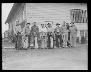 Group of golfers having lunch in the clubhouse
