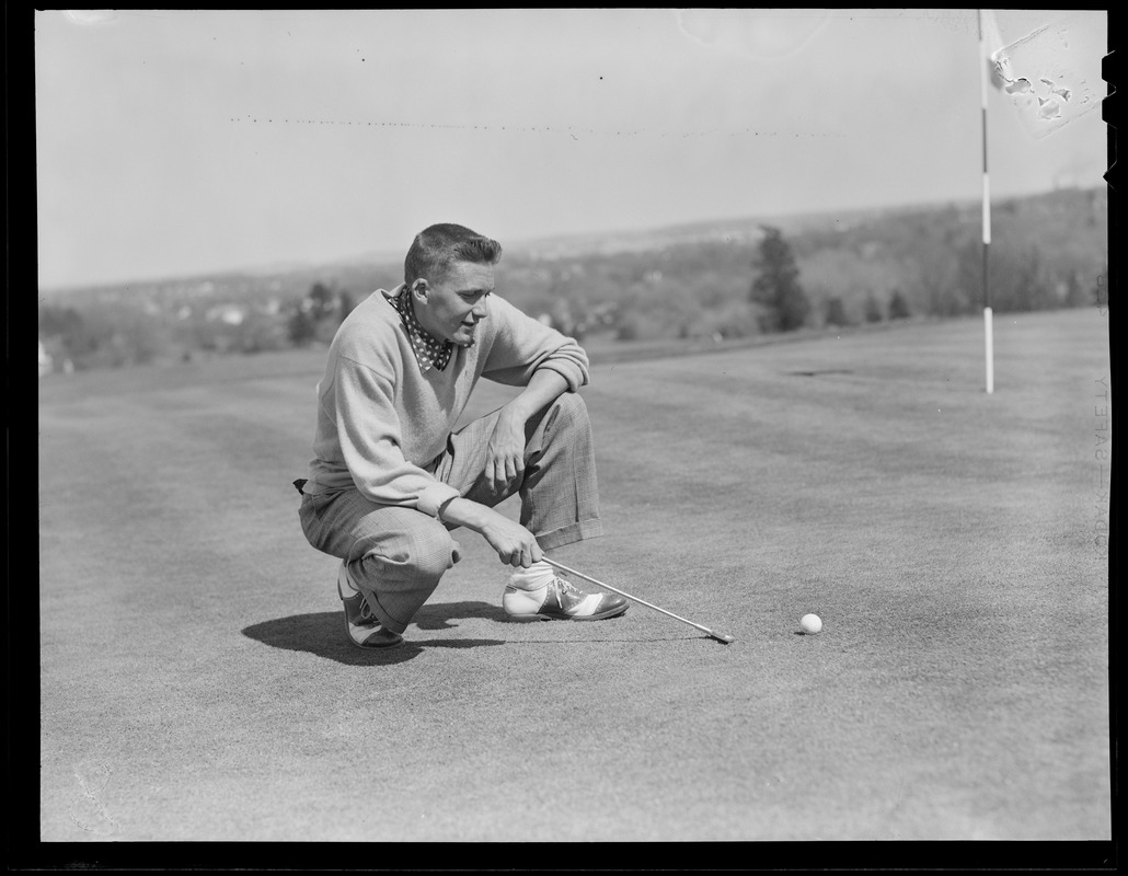 Golfer on green