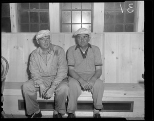 Golfers in clubhouse