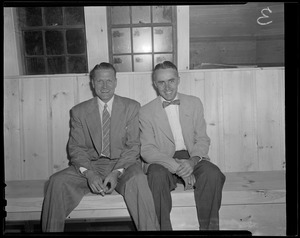 Golfers in clubhouse