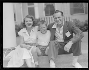 Golfer with family at the country club, Brookline, for New England Amateurs