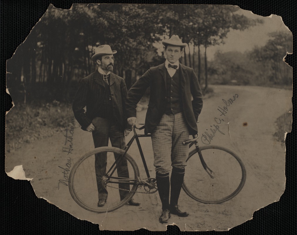 Nathan Howland and Philip C. Holmes with Bike