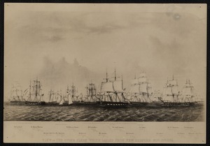 View of the Stone Fleet Which Sailed from New Bedford Nov. 16th 1851