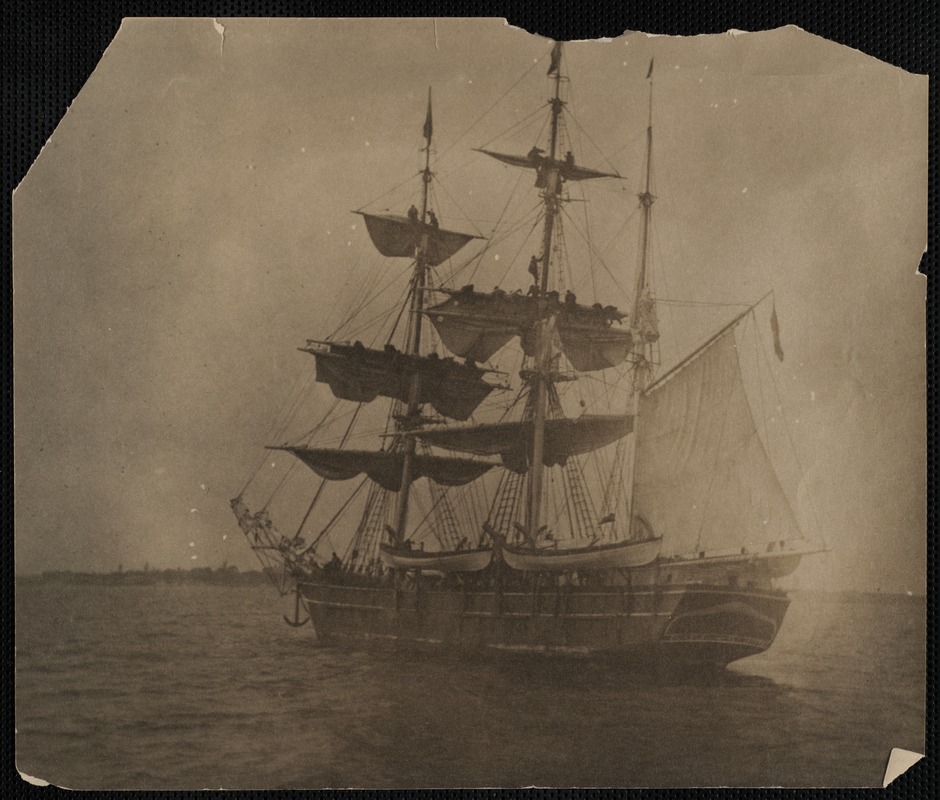 Whaling Ship with Whale Boats