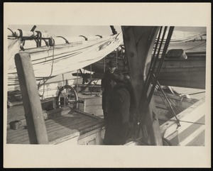 Captain George Dunham and Guests on the Ellen A. Swift