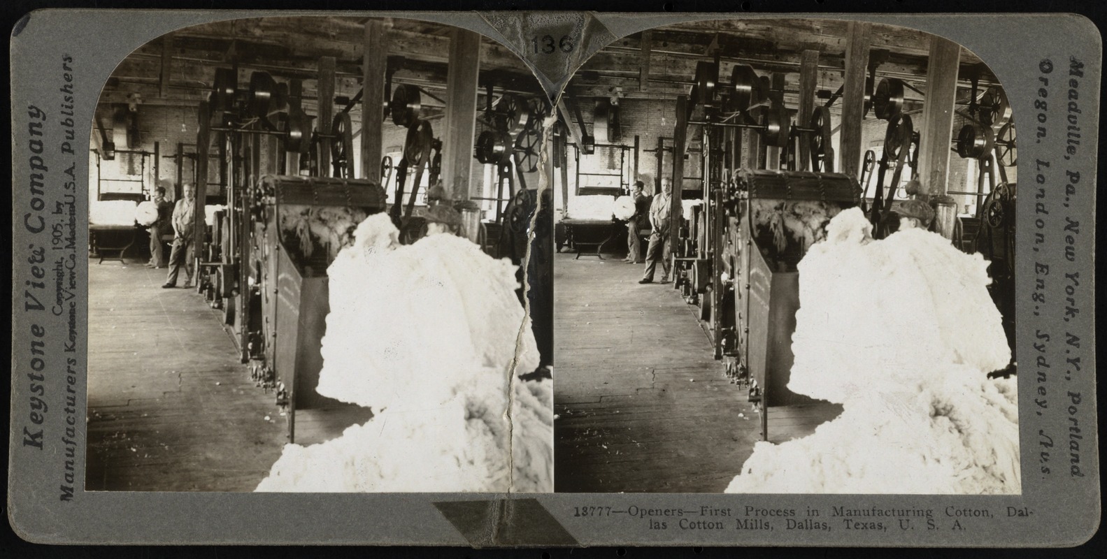 Openers - first process in manufacturing cotton