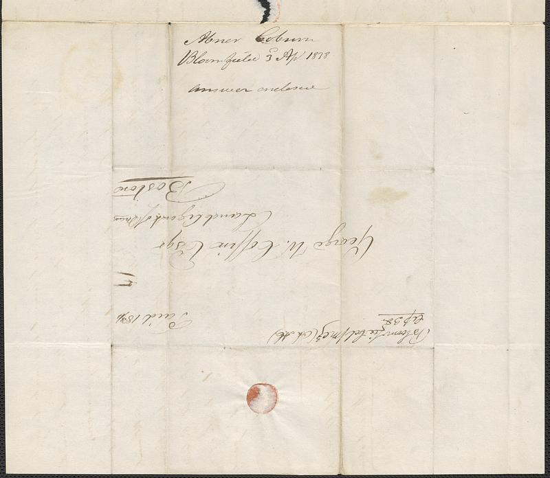 Abner Coburn to George Coffin, 3 April 1838