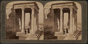North portico of the Erechtheion and outlook W.S.W. from Acropolis toward Salamis, Athens
