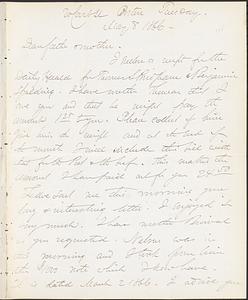 Letter from John D. Long to Zadoc Long and Julia D. Long, May 8, 1866