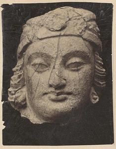 Sculpture of head, front view