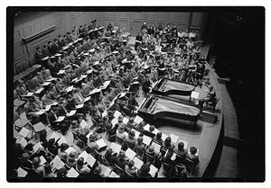 Recording "La Mer" for Victor R.C.A., Dr. K & Boston Symphony Orchestra, also recording mch.