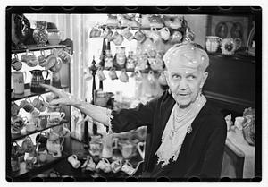 Mrs. Lue Stuart Wadsworth, collector of rare pitchers