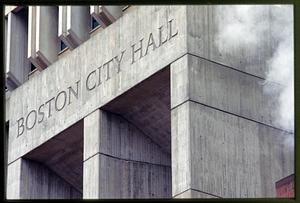 Boston (circa 1995) signage on Boston City Hall