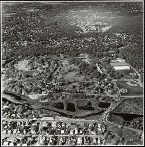 Aerial photograph of Hyde Park, Boston