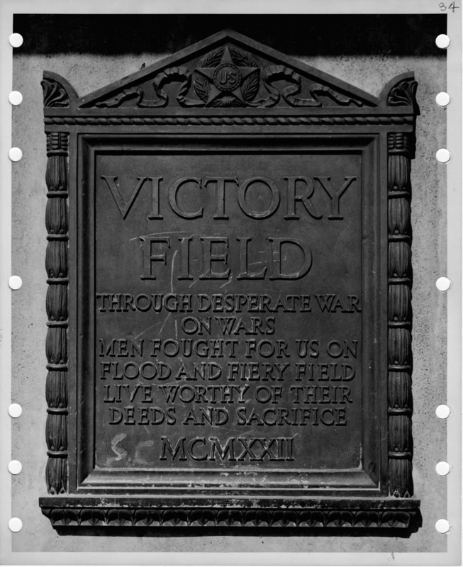World War I plaque.