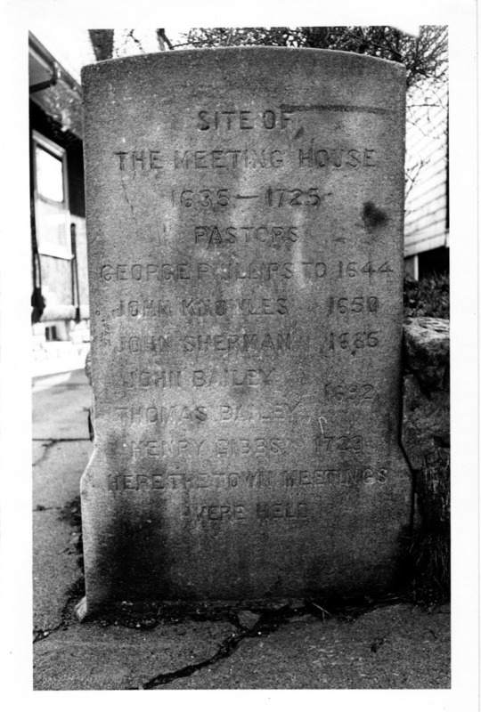 Site of the Meeting House 1635.