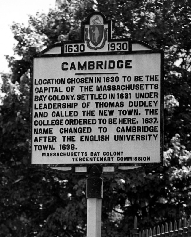 Cambridge boundary marker.