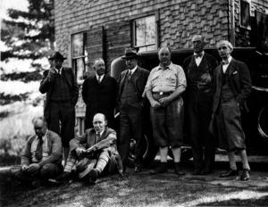 Historical Society members taken at rear of kitchen, Fairhaven Bay, Concord, 1929.