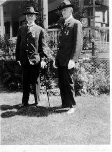Horace W. Otis (left) and Ward M. Otis - after 65 years - referring to Civil War service.
