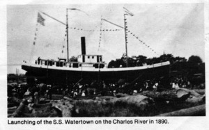 Launching of the S.S. Watertown in 1890.