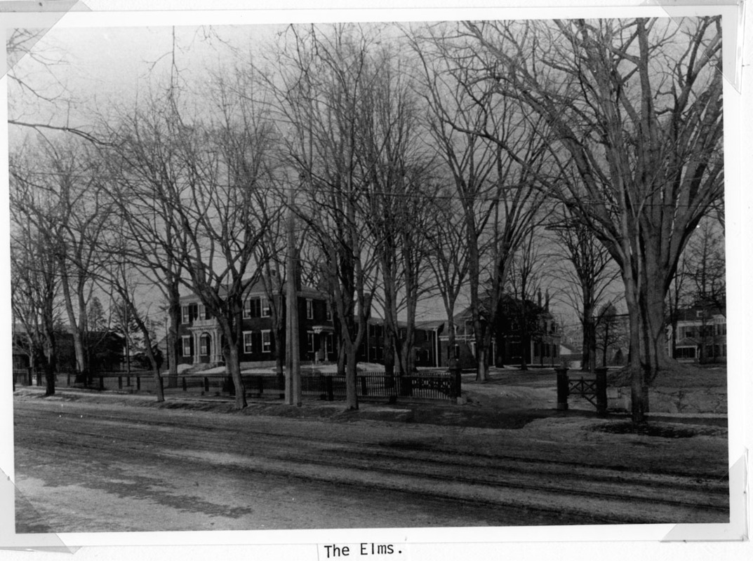 The Elms, Main Street, near present location of Saltonstall Park.