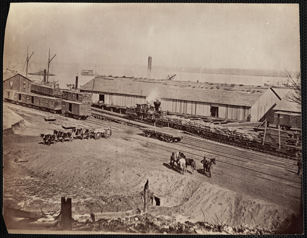 Terminus of U.S. Military Railroad at City Point Virginia