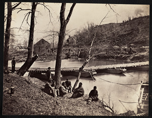 Pontoon Bridge Blackburn Ford Bull Run Virginia March 1862