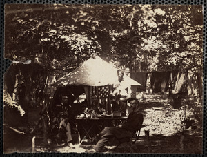 Officers of Company E, 93rd New York Infantry at Bealton, Virginia, August 1863